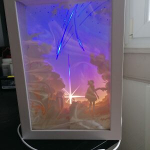 Veilleuse avec câble USB, Bâtons d'encens senteur marine et petit mannequin de bureau en bois. (N°8) – Image 2